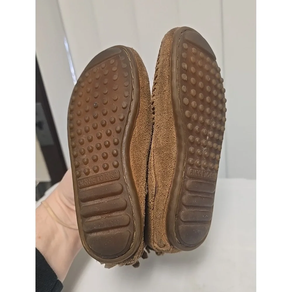 Minnetonka brown suede
